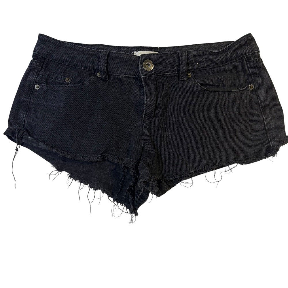 O'Neill Black‎ Denim Shorts Frayed Hem Casual Summer Size 5